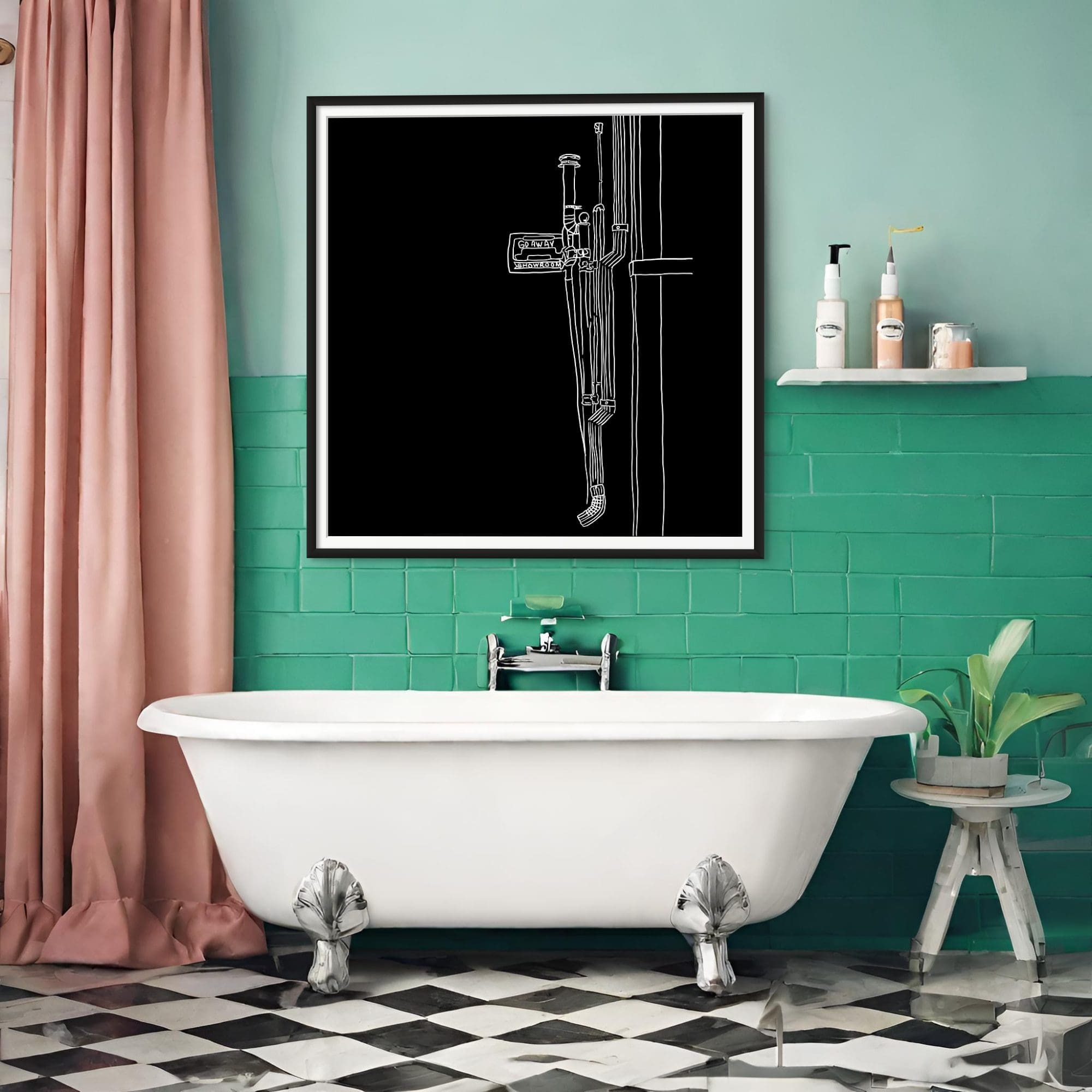 minimal black and white line art fine art digital download large wall art staging corporate hospitality modern home office, dining room, living room kitchen bathroom decor. fine art reproduction of original art. Digital print, gallery wall art.