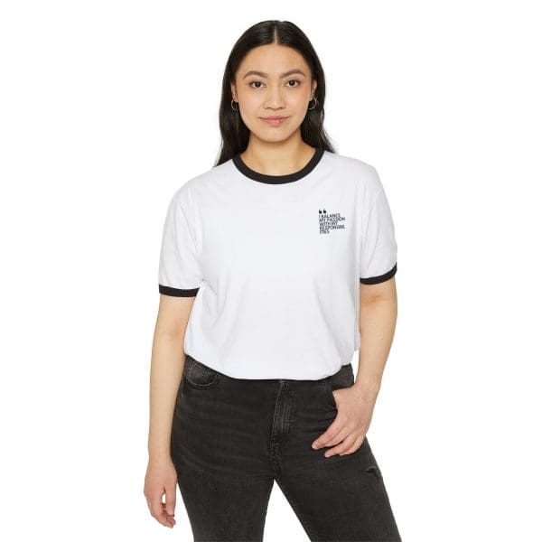 I BALANCE MY PASSION WITH MY RESPONSIBILITIES | Unisex Cotton Ringer T-Shirt - Celebrate Change and Empowerment